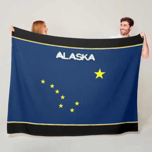 Alaska-Flagge Fleecedecke (Beispiel)