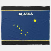 Alaska-Flagge Fleecedecke (Vorderseite (Horizontal))