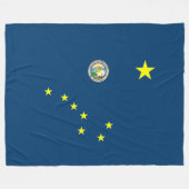 Alaska-Flagge Fleecedecke (Vorderseite (Horizontal))