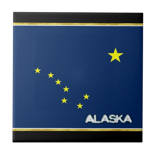 Alaska-Flagge Fliese (Vorderseite)