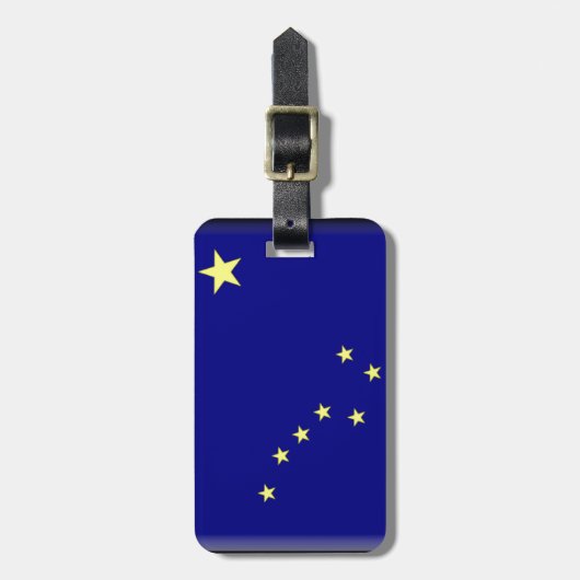 Alaska-Flagge Gepäckanhänger (Vorderseite vertikal)