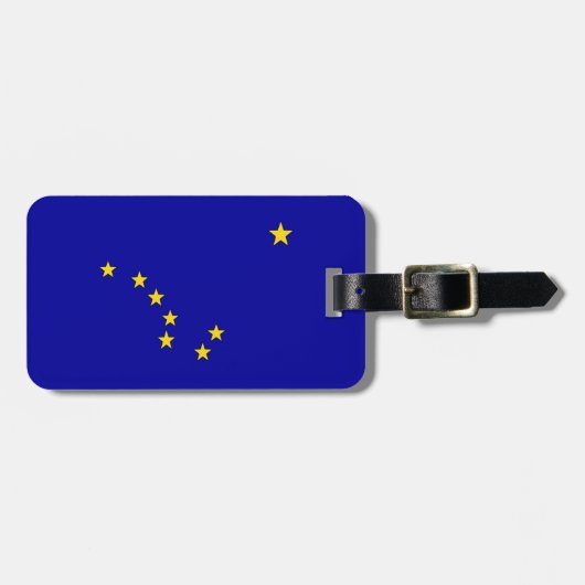 ALASKA-FLAGGE GEPÄCKANHÄNGER (Vorderseite horizontal)