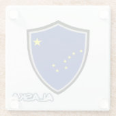 Alaska-Flagge Glasuntersetzer (Rückseite)