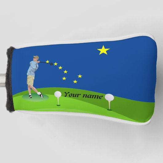 Alaska-Flagge Golf Headcover (Vorderseite)