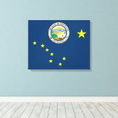 Alaska-Flagge Leinwanddruck (Insitu (Holzboden))