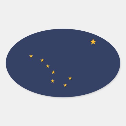 Alaska-Flagge Ovaler Aufkleber (Vorderseite)