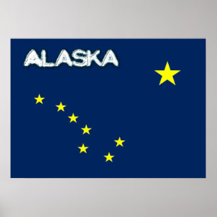 Alaska-Flagge Poster