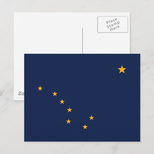 Alaska-Flagge Postkarte (Vorne/Hinten)