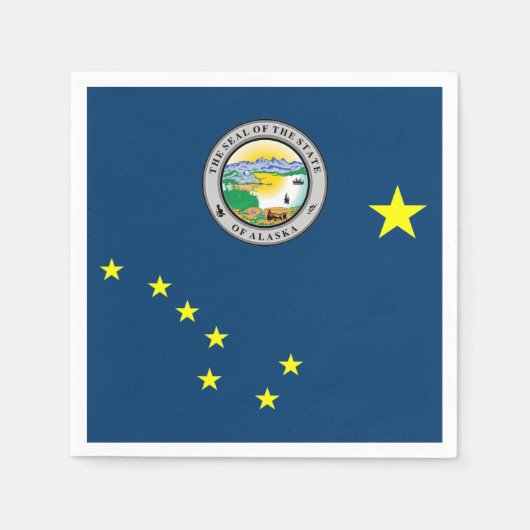 Alaska-Flagge Serviette (Vorderseite)