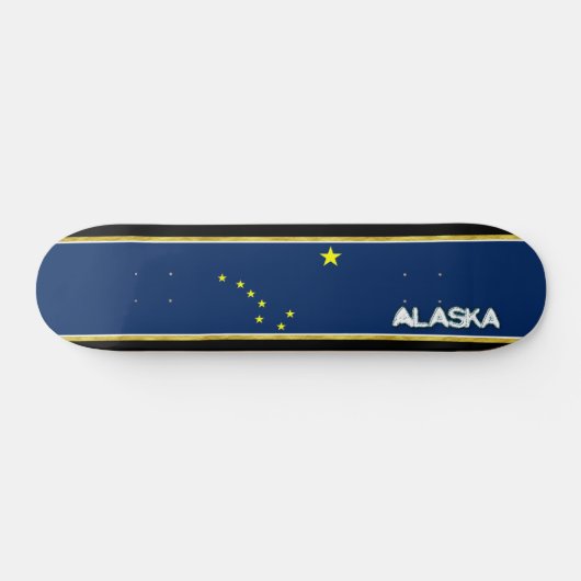 Alaska-Flagge Skateboard (Horizontal)