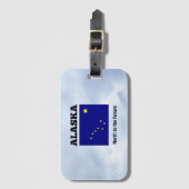 Alaska-Flagge und Slogan Gepäckanhänger (Vorderseite Vertikal)