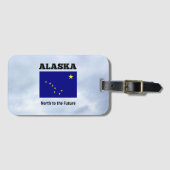 Alaska-Flagge und Slogan Gepäckanhänger (Vorderseite (Horizontal))