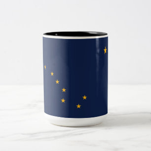 Alaska-Flagge Zweifarbige Tasse