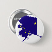 Alaska-Flaggen-Karte Button (Vorne & Hinten)