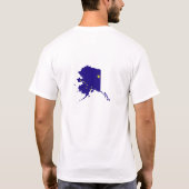 Alaska-Flaggen-Karte T-Shirt (Rückseite)