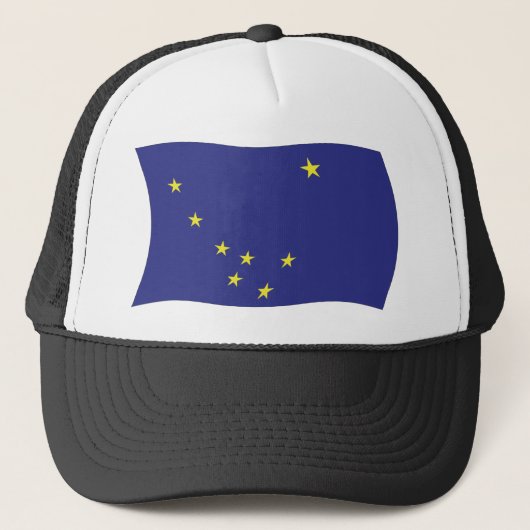 Alaska-Flaggenmütze Truckerkappe (Vorderseite)