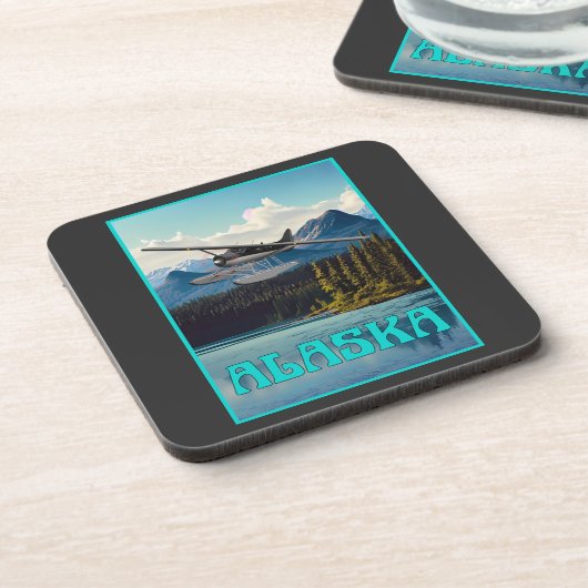 Alaska Float Flugzeug Getränkeuntersetzer (Linke Seite)