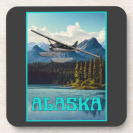 Alaska Float Flugzeug Getränkeuntersetzer