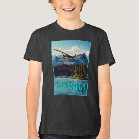 Alaska Float Flugzeug Tri-Blend Shirt (Vorderseite)