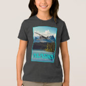 Alaska Float Flugzeug Tri-Blend Shirt (Vorderseite)