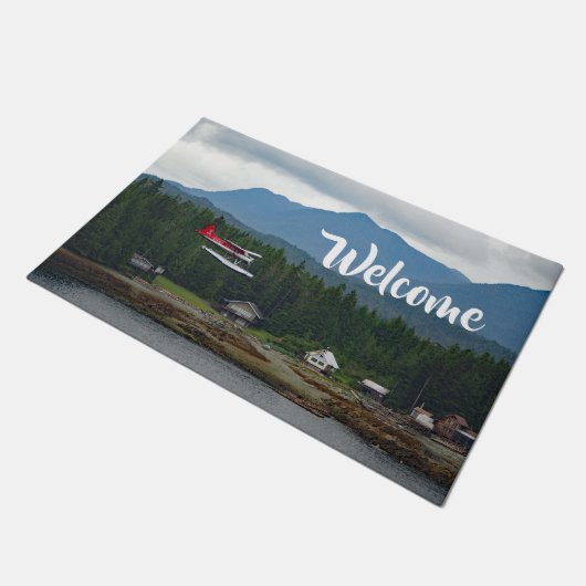 Alaska Floatplane Landschaft Foto Willkommen Fußmatte (Schrägansicht)