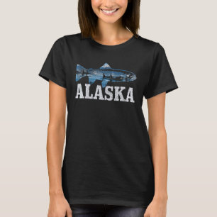 Alaska-Forelle-Lachs-Fliegenfischen-Fisch-Orca-Wal T-Shirt