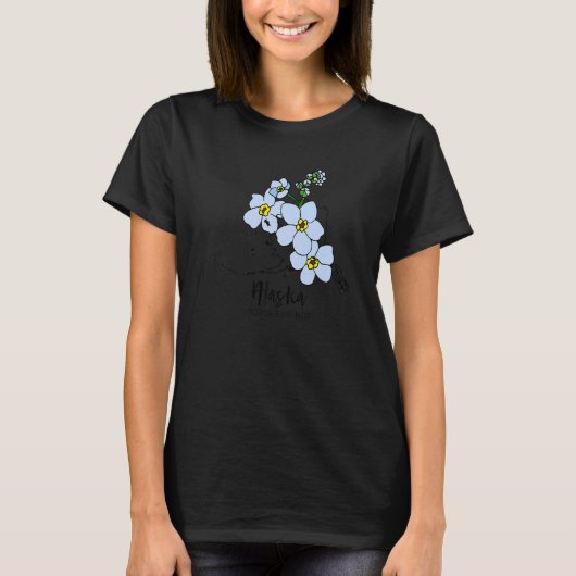 Alaska Forget Me Not Flower T-Shirt (Vorderseite)