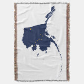 Alaska Form in Flaggenfarben Decke (Vorderseite Vertikal)