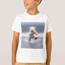 Alaska Funny Polar Bear Cub Kids T - Shirt