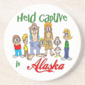 Alaska Funny Trailer Park Sandstone Untersetzer (Vorne)