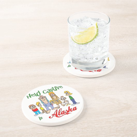 Alaska Funny Trailer Park Sandstone Untersetzer (Seite)