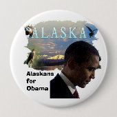 Alaska für Obama Button (Vorderseite)