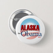Alaska für Obama Button (Vorne & Hinten)