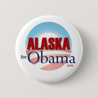 Alaska für Obama Button