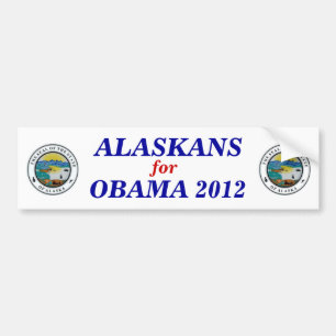 Alaska für Obamaaufkleber 2012 Autoaufkleber