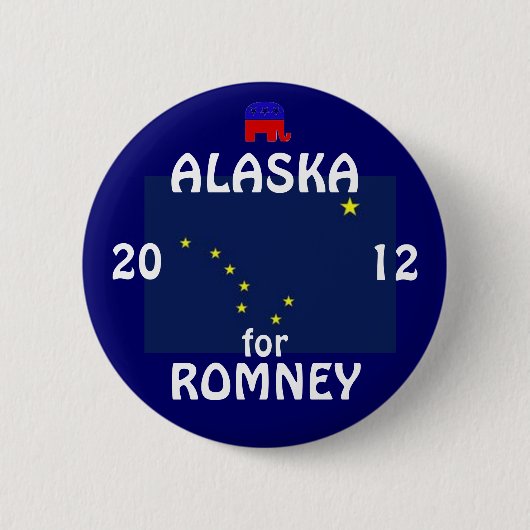 Alaska für Romney 2012 Button (Vorderseite)