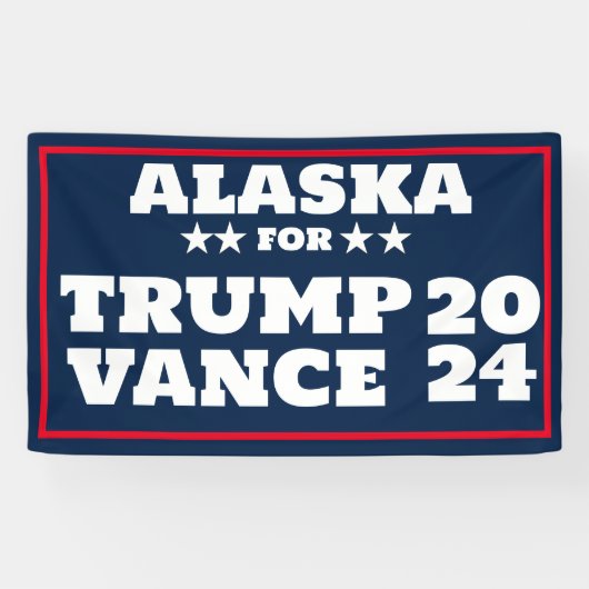 Alaska für Trump Vance 2024-Banner Banner (Horizontal)
