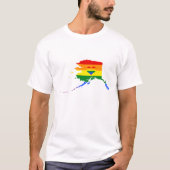 Alaska Gay Pride Rainbow Flag Herzstück GLBTQ Desi T-Shirt (Vorderseite)