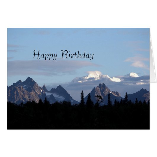 Alaska Gebirge Denali Foto Geburtstag (Vorderseite (Horizontal))