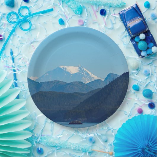 Alaska-Gebirge Küstengebirge Foto Pappteller (Party)