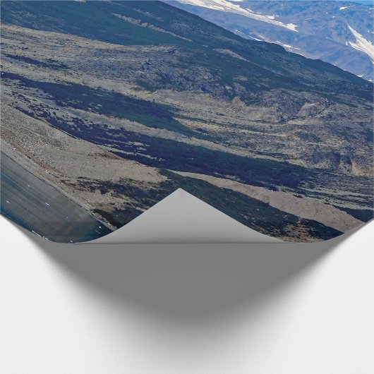 Alaska Gebirge Landschaftliches Foto im Ozean Geschenkpapier (Ecke)