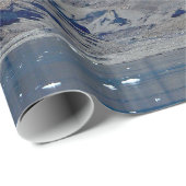 Alaska Gebirge Landschaftliches Foto im Ozean Geschenkpapier (Rolleneckpunkt)