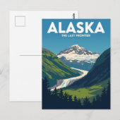 Alaska-Gebirgslandschaft Postkarte (Vorne/Hinten)