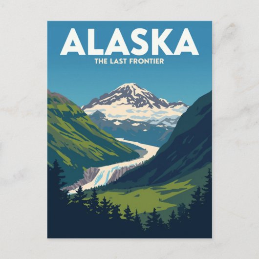 Alaska-Gebirgslandschaft Postkarte (Vorderseite)