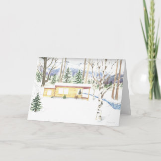 Alaska-Gehöft-Weihnachtskarte Feiertagskarte