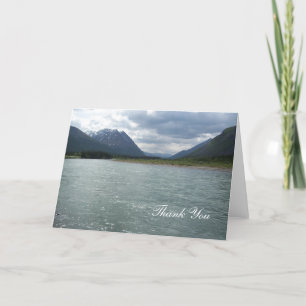 Alaska glacier and lake dankeskarte
