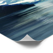 Alaska Glacier Bay Blaue Landschaftsmalerei Poster (Ecke)
