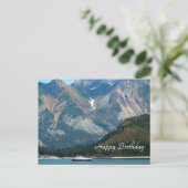 Alaska Glacier Bay Boat Foto Postkarte (Stehend Vorderseite)