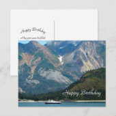 Alaska Glacier Bay Boat Foto Postkarte (Vorne/Hinten)