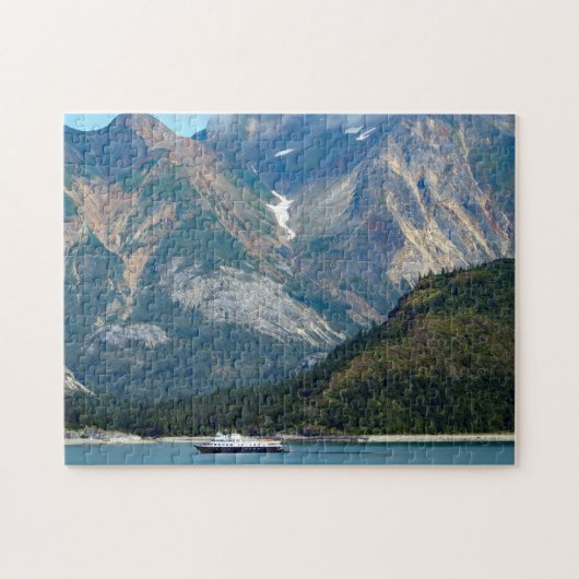 Alaska Glacier Bay Boat Foto Puzzle (Horizontal)
